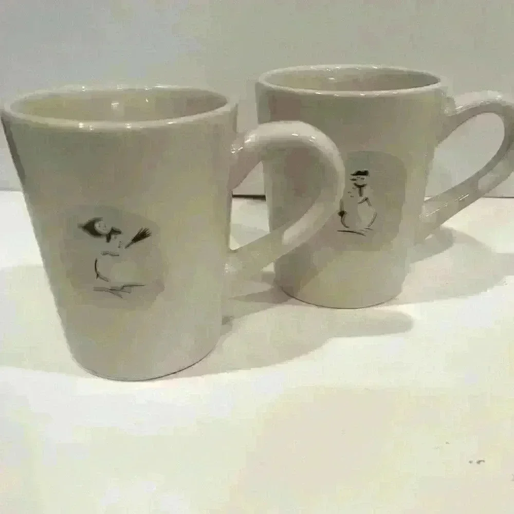 Williams Sonoma Snowman Coffee Mugs (2)